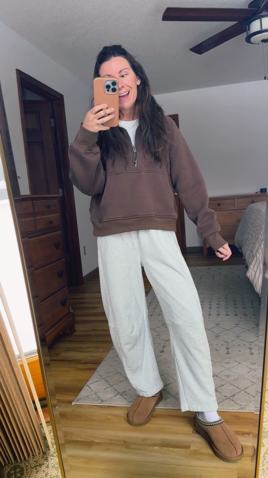 Small in my tank top, small in my 1/2 zip sweatshirt and xs in my barrel sweatpants. My Uggs are size 6🤎



#LTKPetite #LTKSeasonal #LTKootd