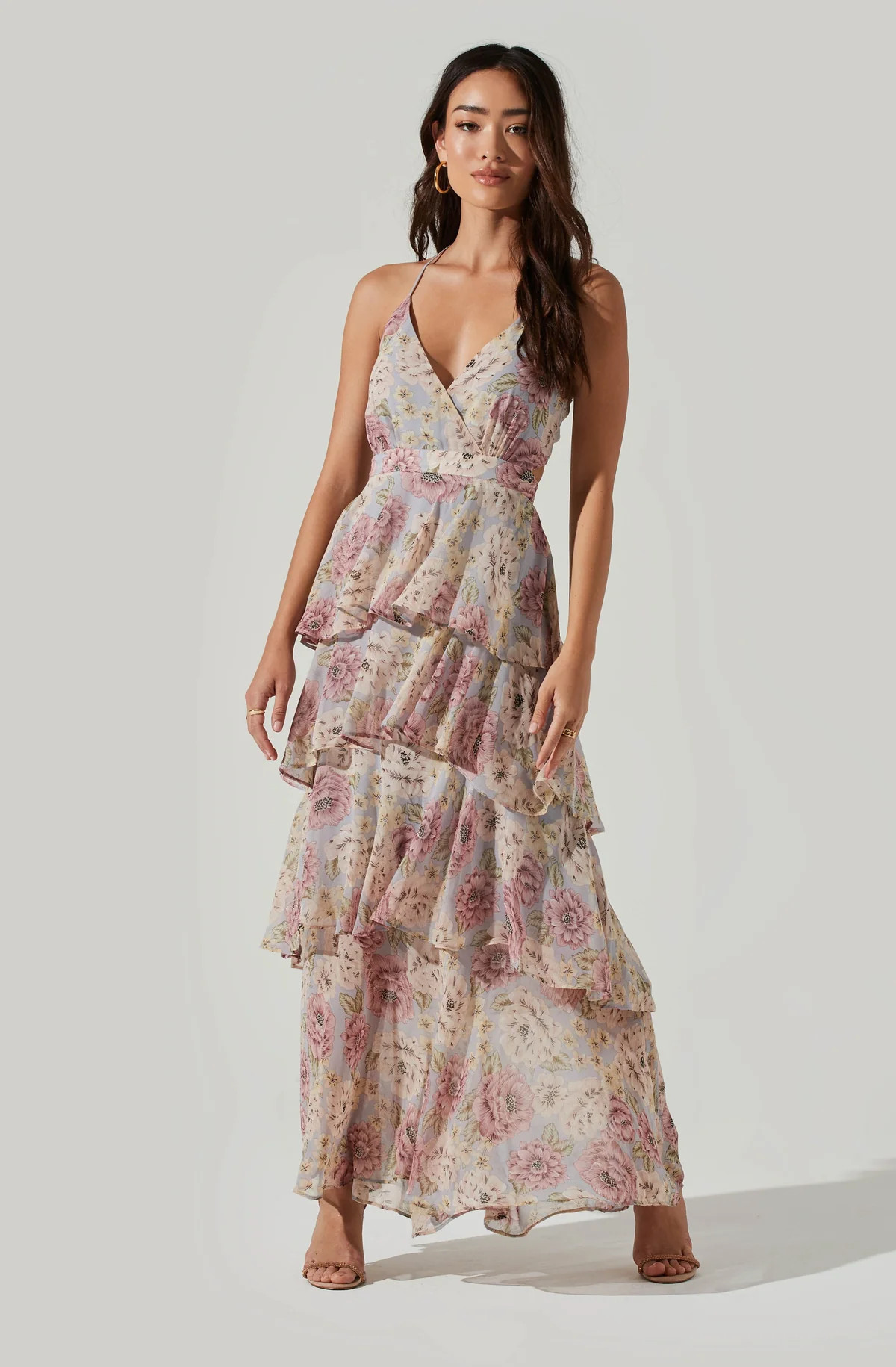 Rosana Floral Tiered Ruffle Maxi Dress | ASTR The Label (US)