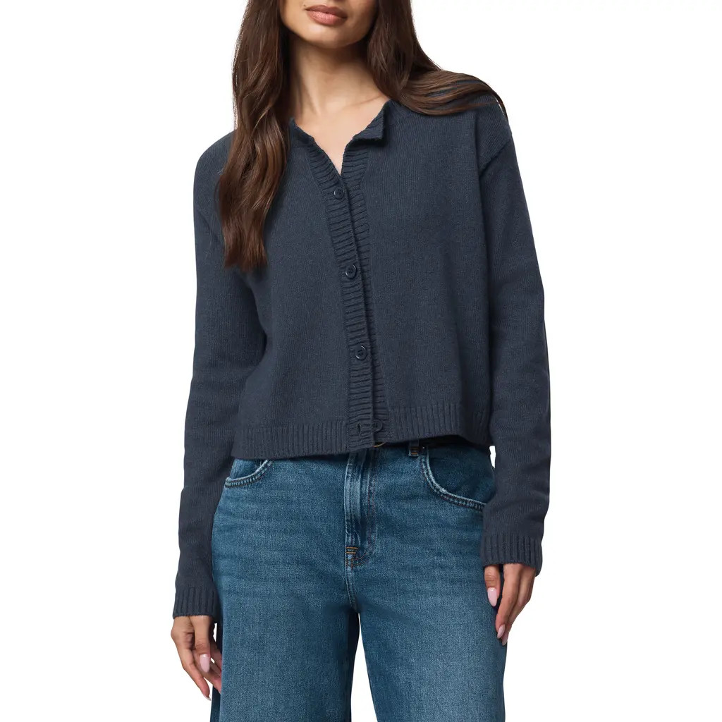 Splendid Amber Cropped Cardigan in Ice Navy at Nordstrom, Size X-Large | Nordstrom