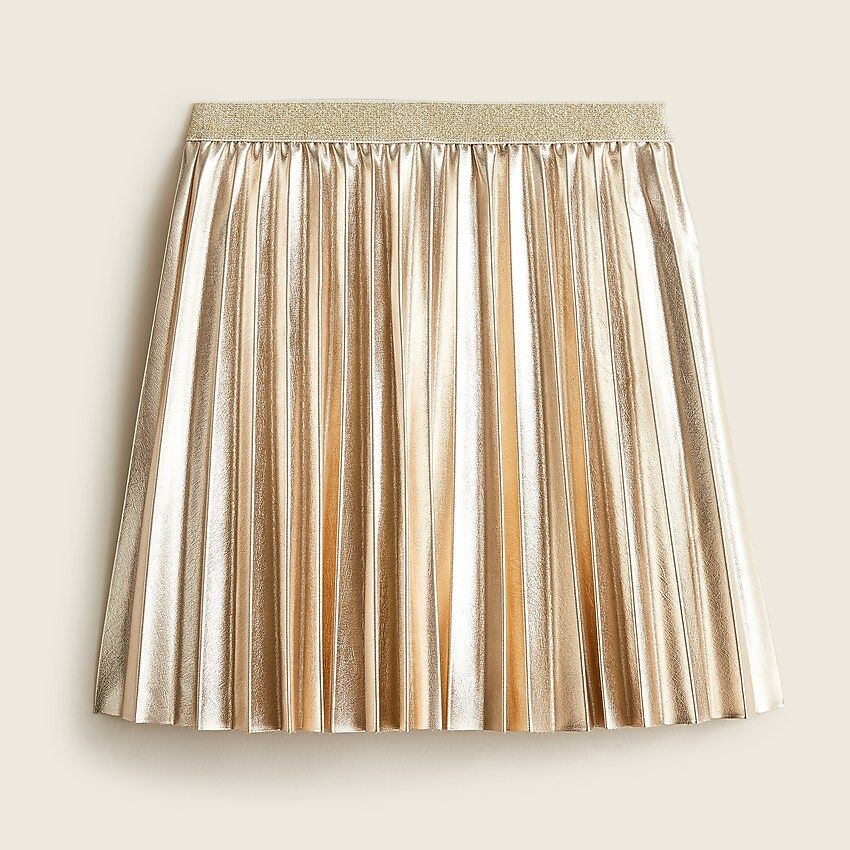 Girls' pleated metallic skirt | J.Crew US