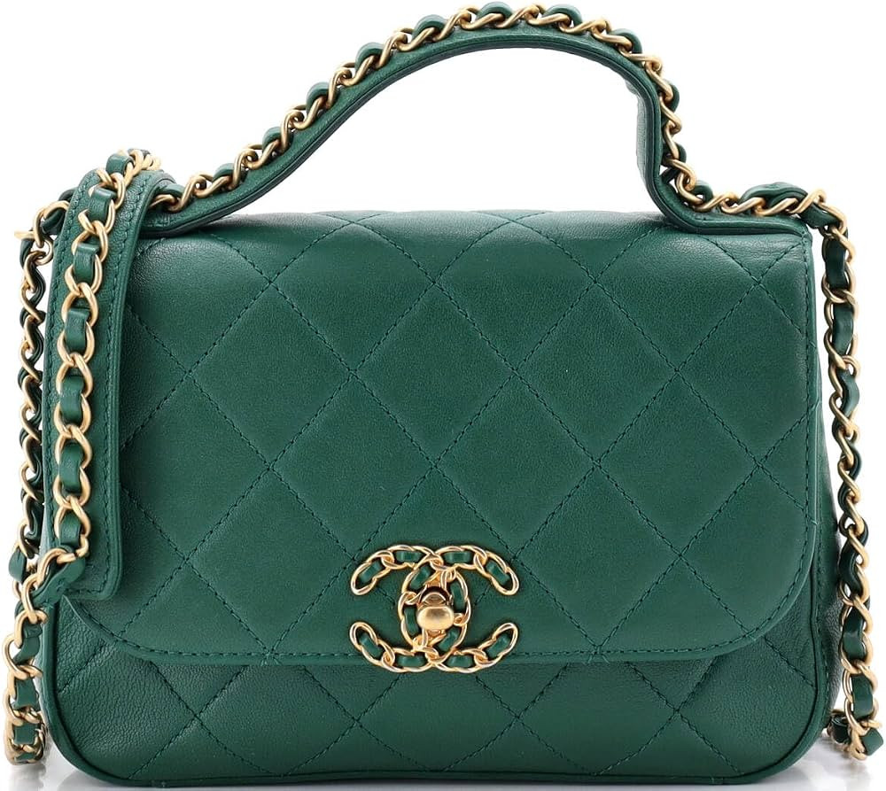 Amazon.com: Chanel, Pre-Loved Chain Infinity Top Handle Bag Mini, Green : Amazon Luxury | Amazon (US)