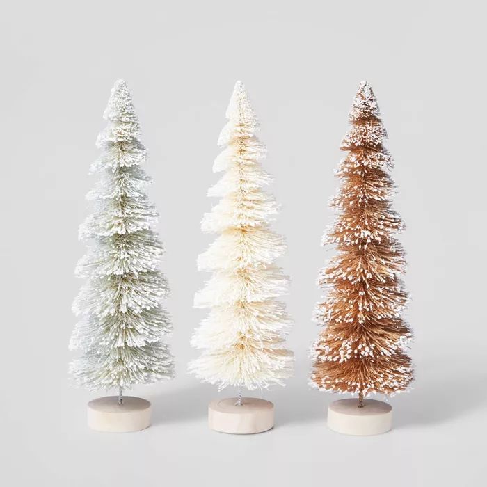 Tall Glitter Bottle Brush Tree Decorative Figurine - Wondershop™ | Target