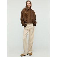 Stradivarius Faux Suede Bomber Jacket Brown S | Stradivarius (UK)