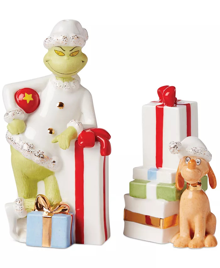 Lenox Merry Grinchmas Salt & Pepper Set - Macy's | Macy's