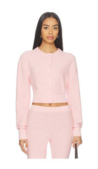 Lovers and Friends Lora Textured Cardigan in Pink. - size L | Revolve Clothing (Global)
