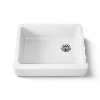 Whitehaven 30 in. Farmhouse/Apron-Front Single Bowl White Cast Iron Kitchen Sink Only | The Home Depot