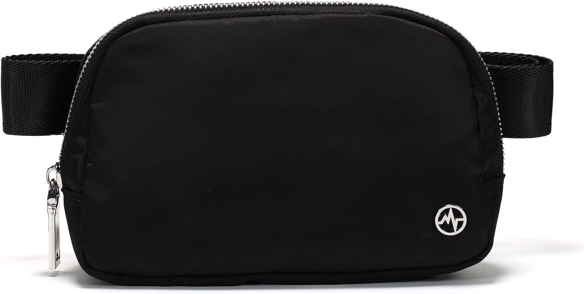 Black Belt Bag with Adjustable Strap, Pander Nylon Mini Fanny Pack for Outdoors Workout Traveling Ca | Amazon (US)
