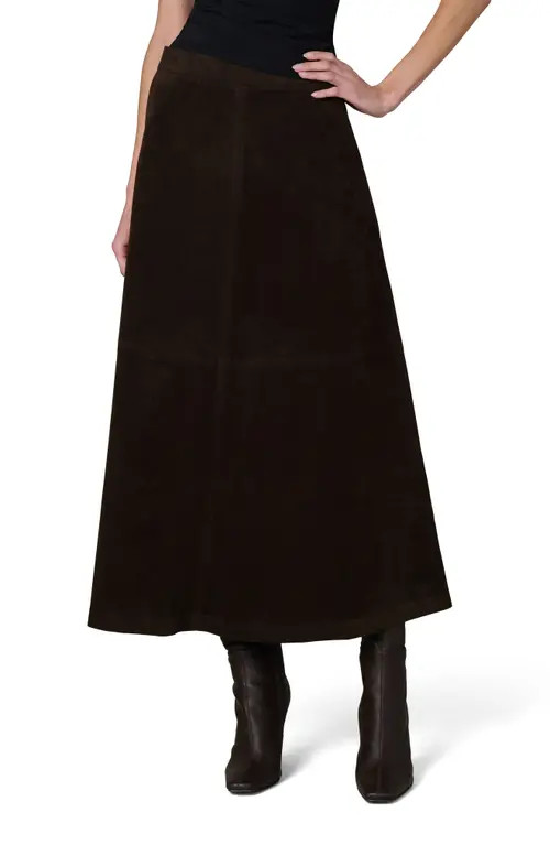 Joe's Tavi Faux Suede Midi Skirt in Dark Chocolate at Nordstrom, Size 6 | Nordstrom
