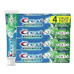 Crest Complete Active Fresh + Whitening Toothpaste, 5.5oz (Pack of 4) | Amazon (US)