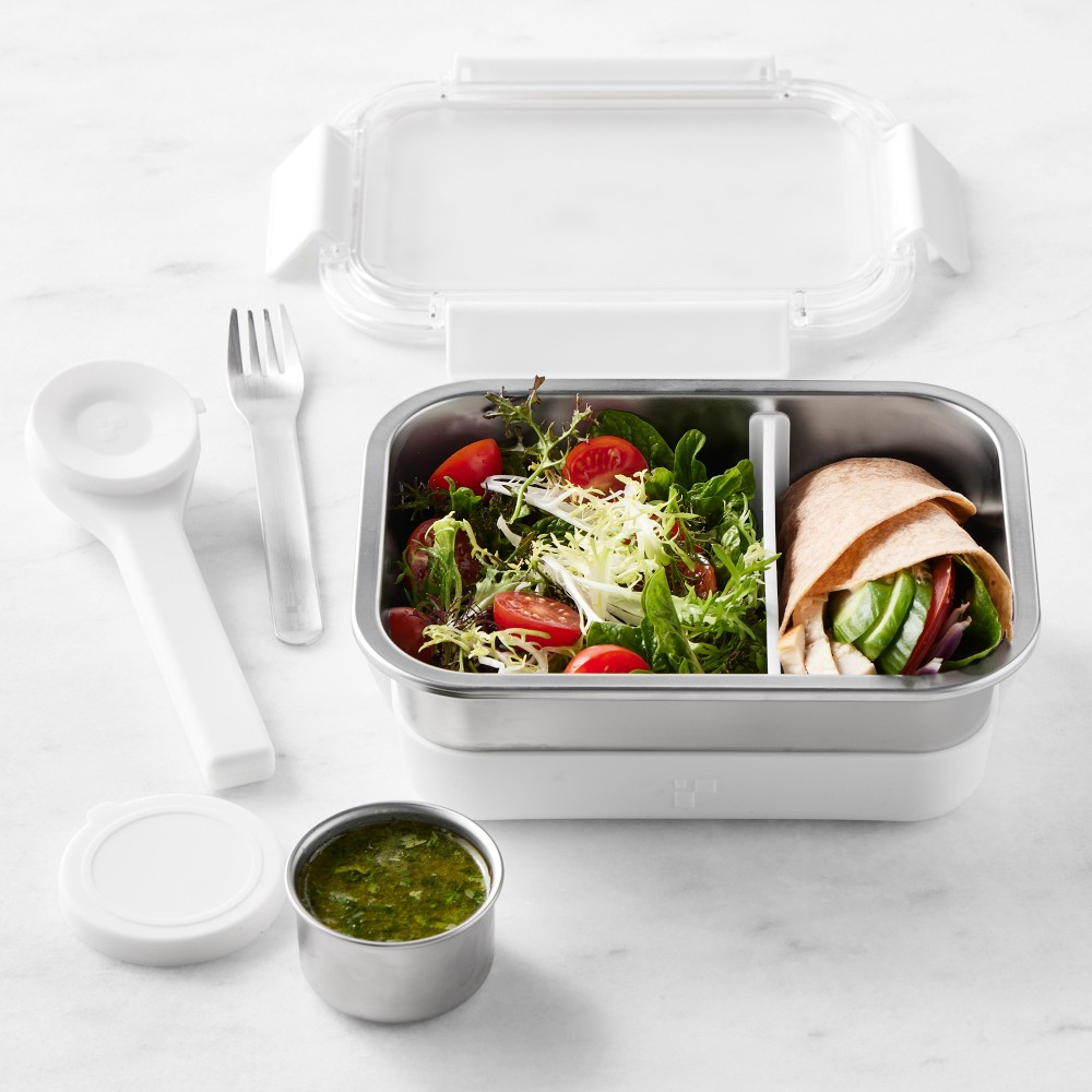 Hold Everything Perfect Lunch Container with Flatware Set and Sauce Container | Williams-Sonoma