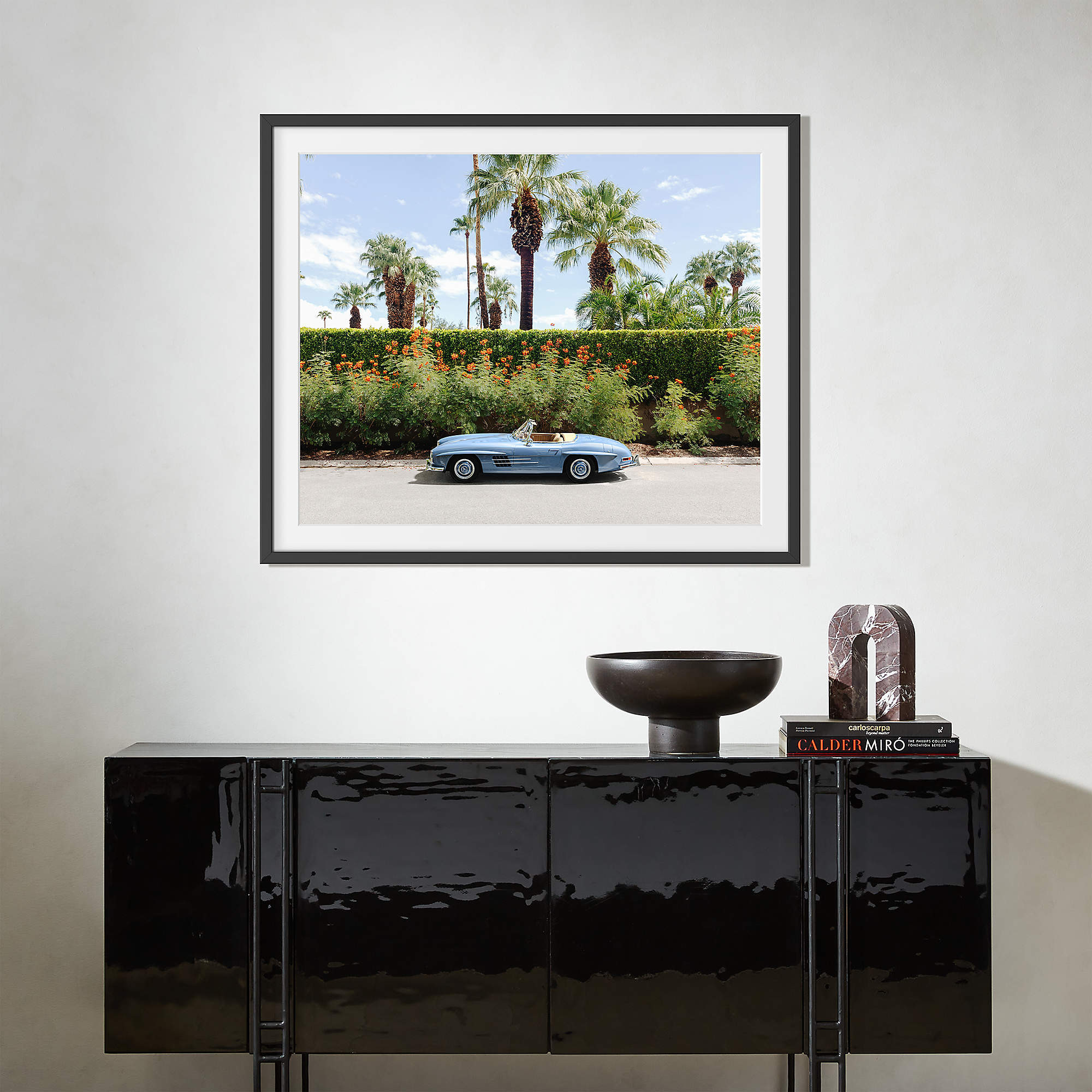 'Mercedes-Benz 300 SL Roadster' Photographic Print in Black Frame, 21"x17" | CB2 | CB2