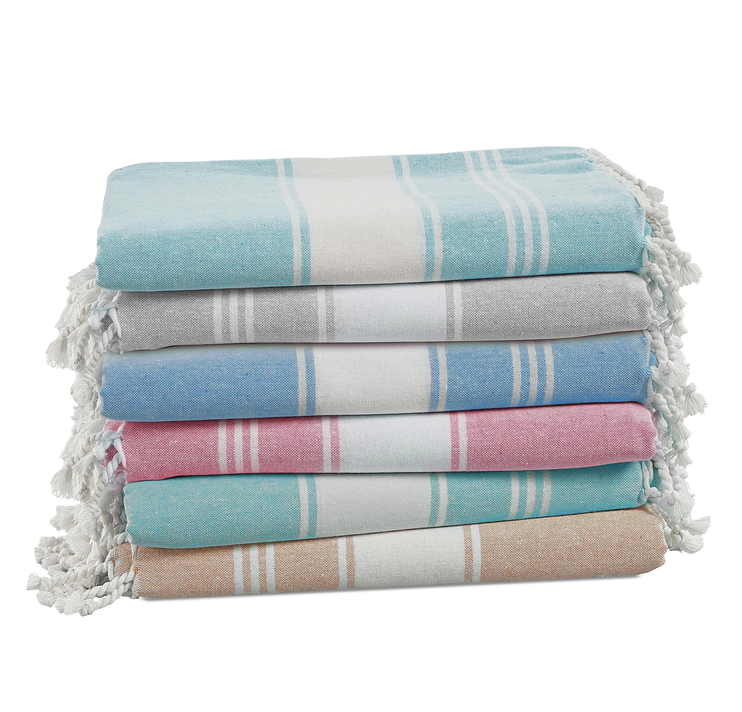 Casa Platino Oversized Cotton Beach Towels 6 Pack, Quick Dry & Lightweight, Sand Free Towels for ... | Walmart (US)