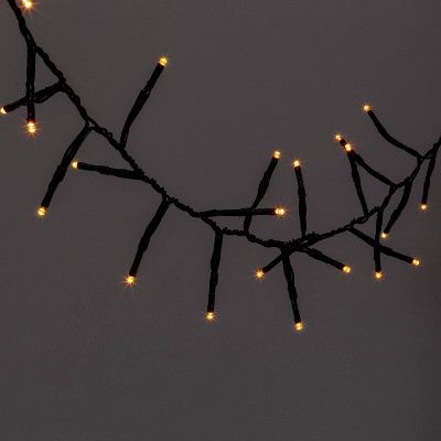 60ct LED Dewdrop Halloween Fairy String Lights Garland Orange - Hyde &#38; EEK! Boutique&#8482; | Target