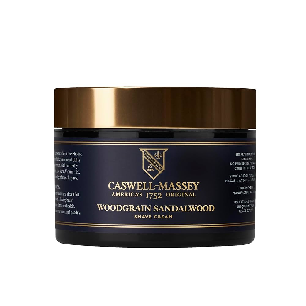 Caswell-Massey Heritage Woodgrain Sandalwood Shave Cream, Natural Men’s Shaving Cream for Smoot... | Amazon (US)