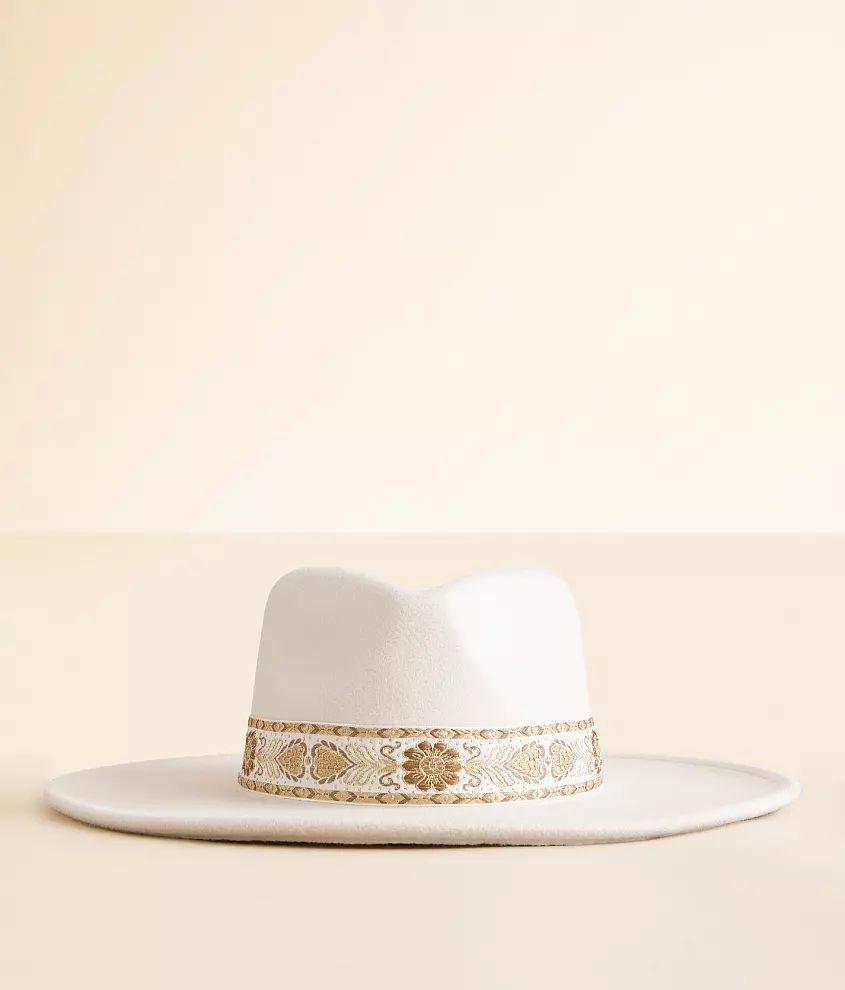 Metallic Banded Panama Hat | Buckle