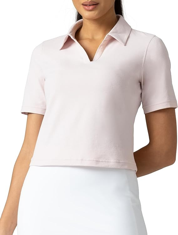 Colorfulkoala Sorona Women's Short Sleeve Golf Polo Shirts Collared V Neck Quick Dry Tennis Worko... | Amazon (US)