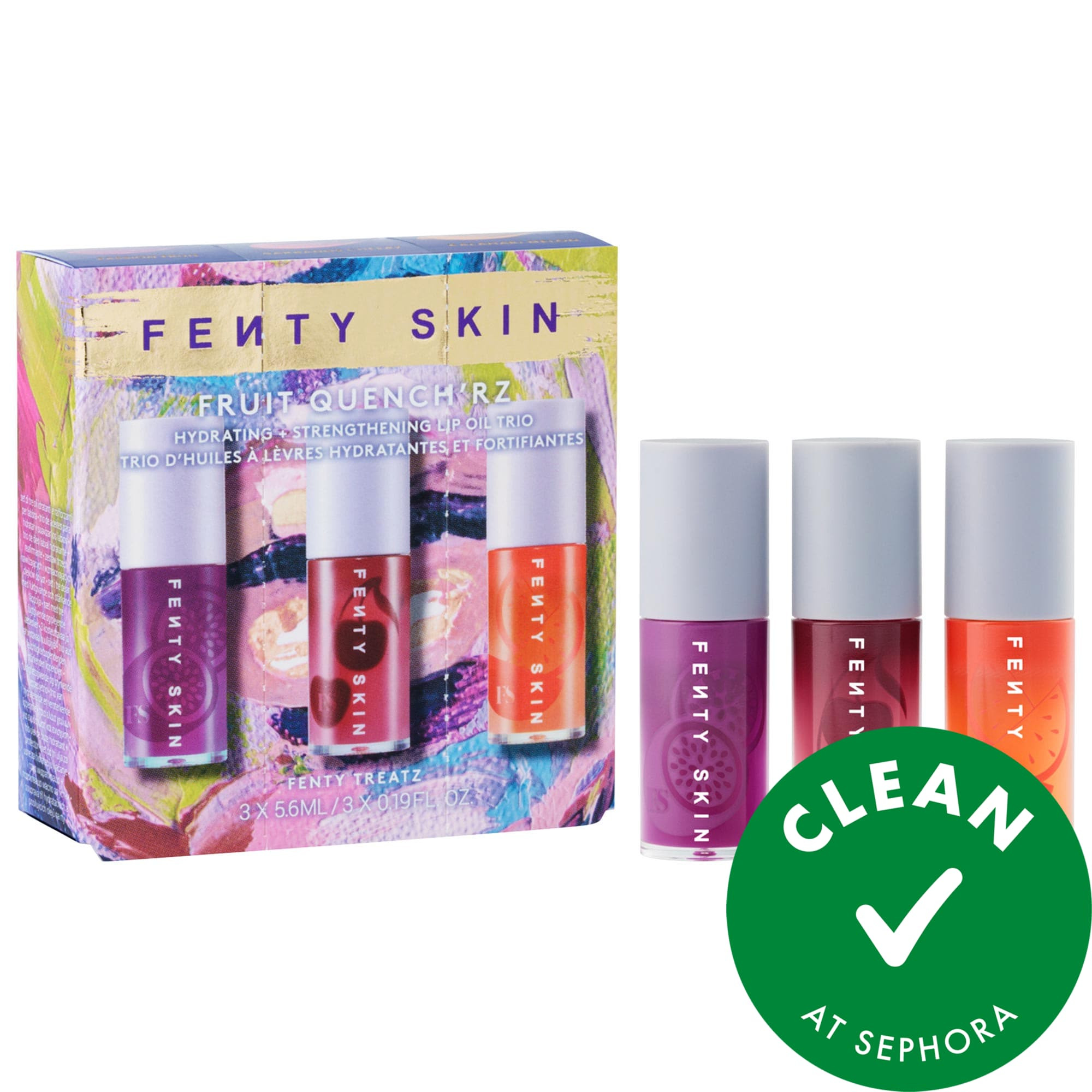 Fenty Skin Fruit Quench'rz Hydrating + Strengthening Lip Oil Trio | Sephora (US)