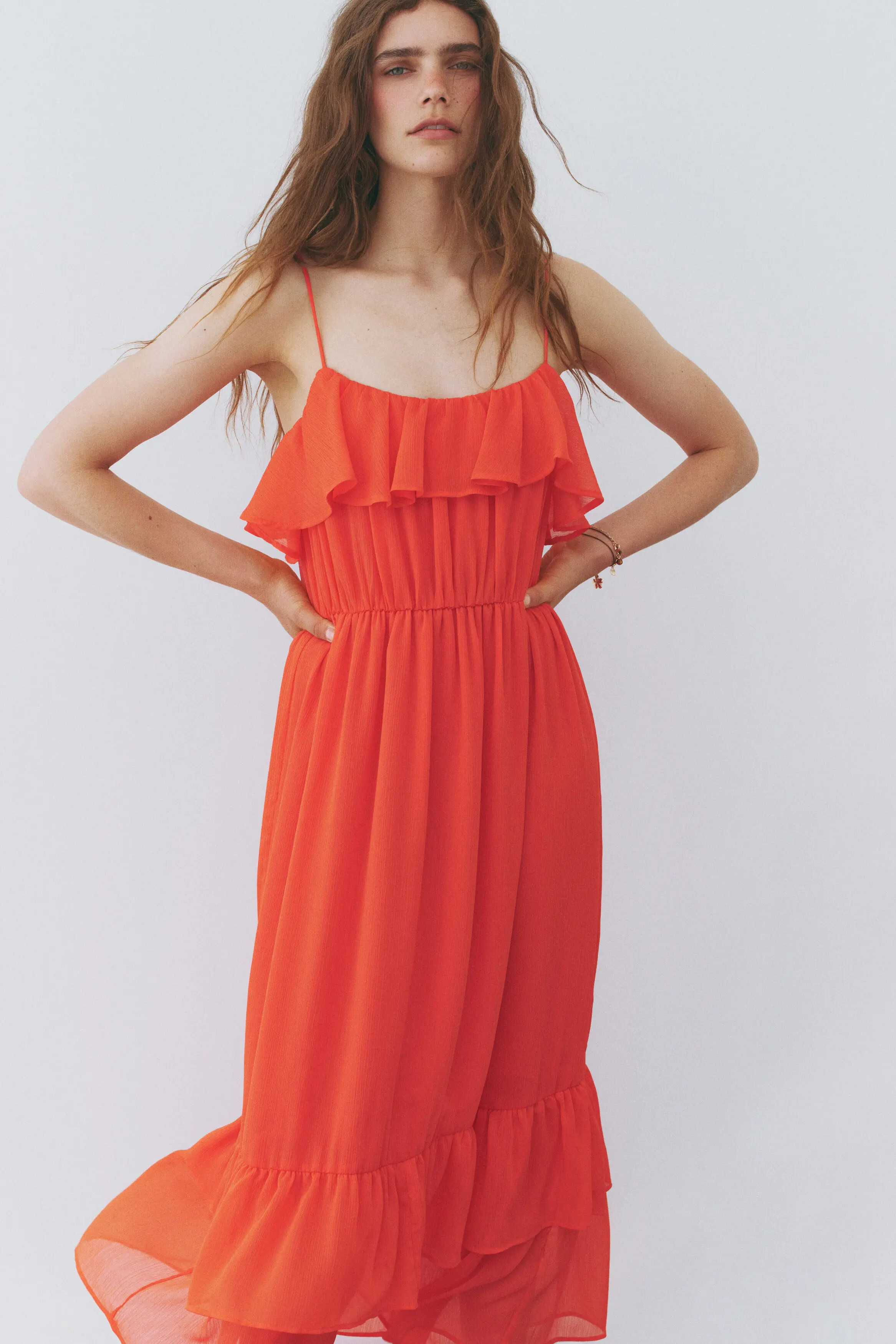 Flounced Strappy Dress (Women) | Nordstrom | Nordstrom