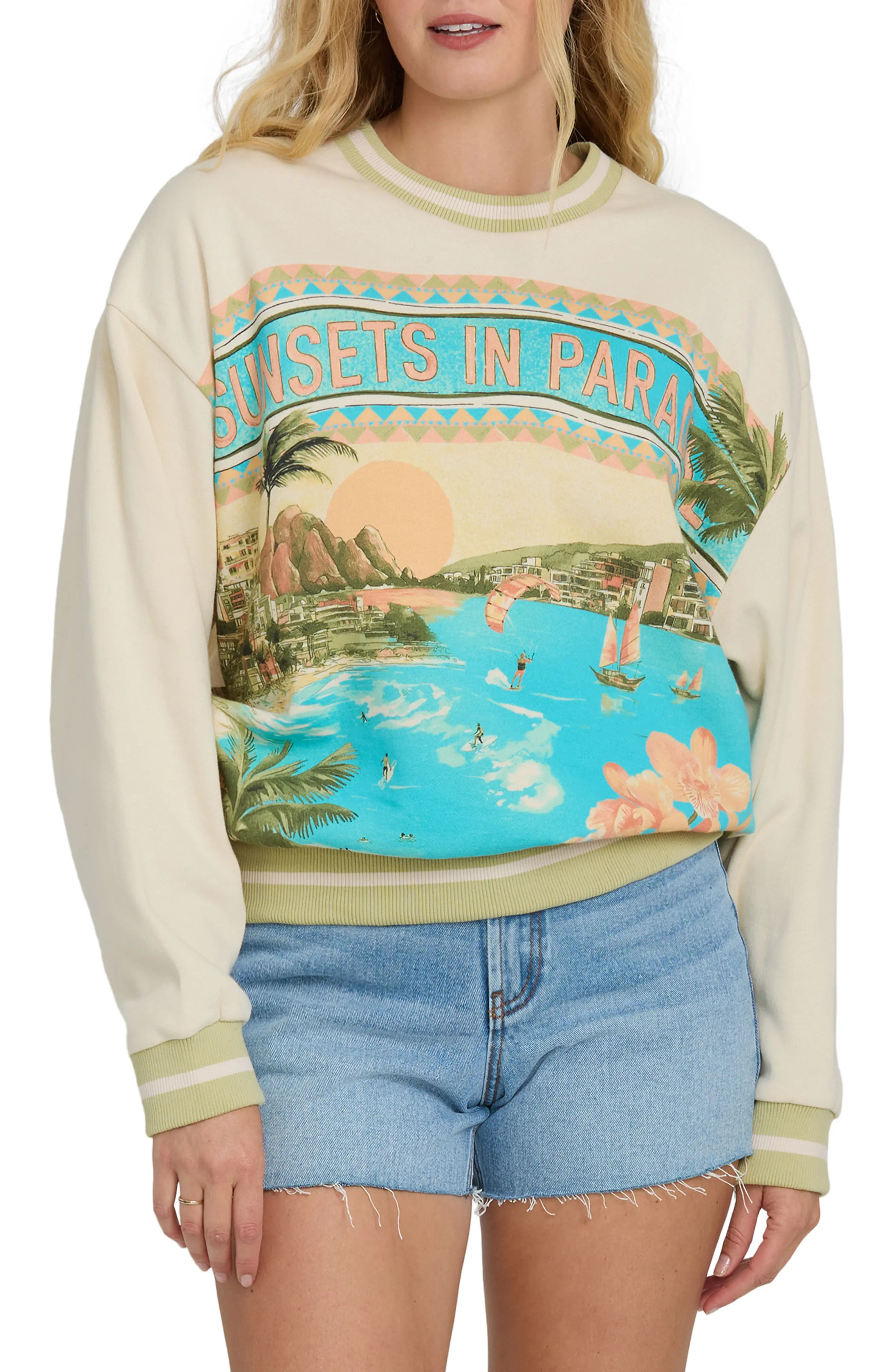 Billabong Summer Dream Kendal Crewneck Sweatshirt (Women) | Nordstrom | Nordstrom