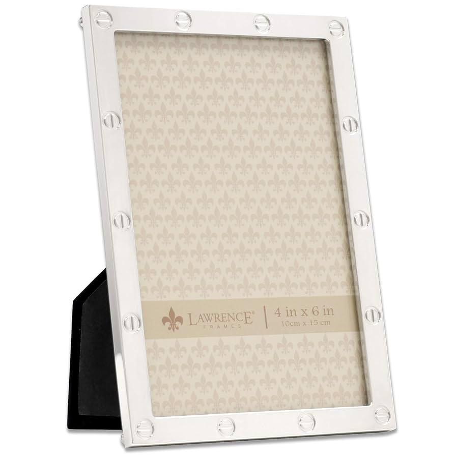 Lawrence Frames Metal Frame, Elegance, Silver, 4x6 | Amazon (US)