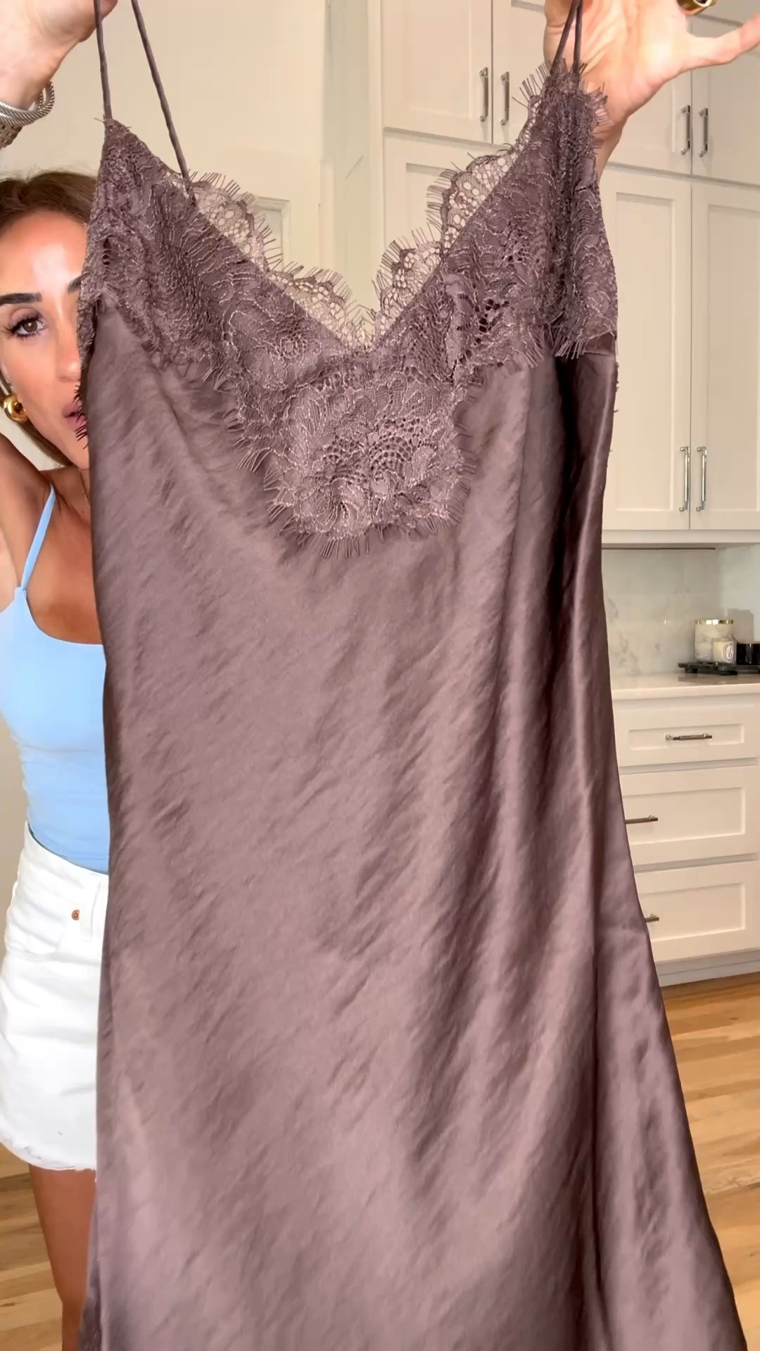 Brown satin dress size xxs petite code AFSUMMER

#LTKSaleAlert #LTKPetite