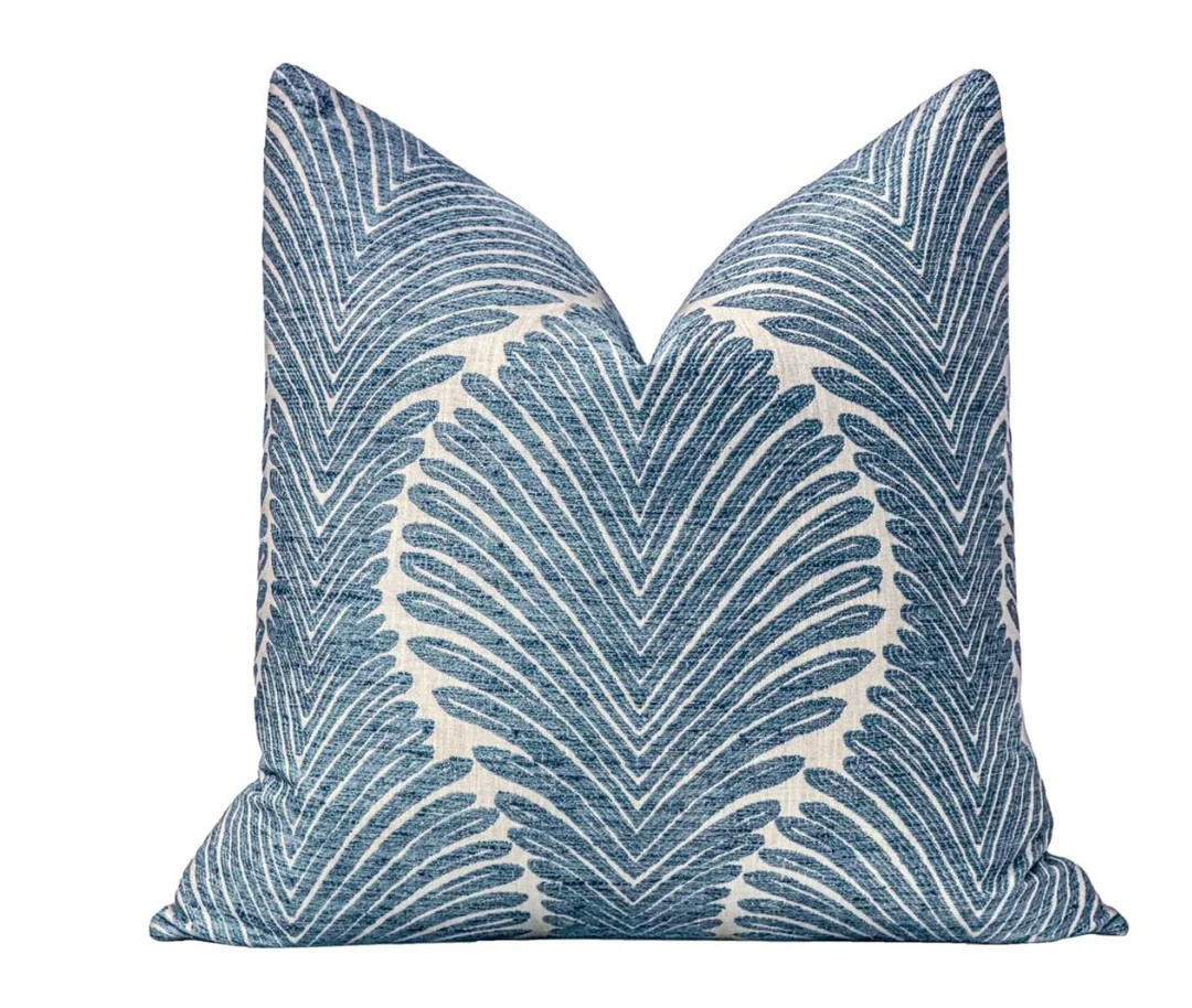 Musgrove Chenille // Sapphire Pillow COVER ONLY  Dark Blue  - Etsy | Etsy (US)