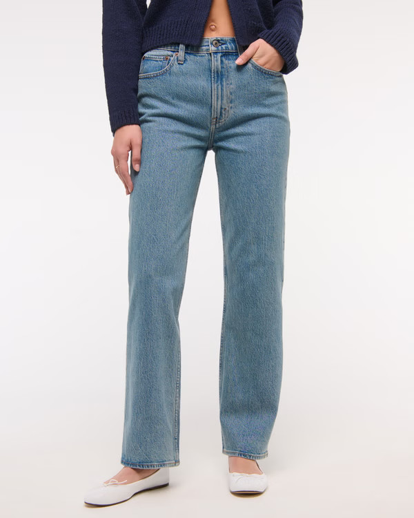 High Rise Vintage Straight Jean | Abercrombie & Fitch (UK)