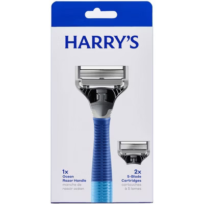 Harry's Original Razor Handle for Men with 2 Razor Blade Cartridges - Ocean Blue | Target