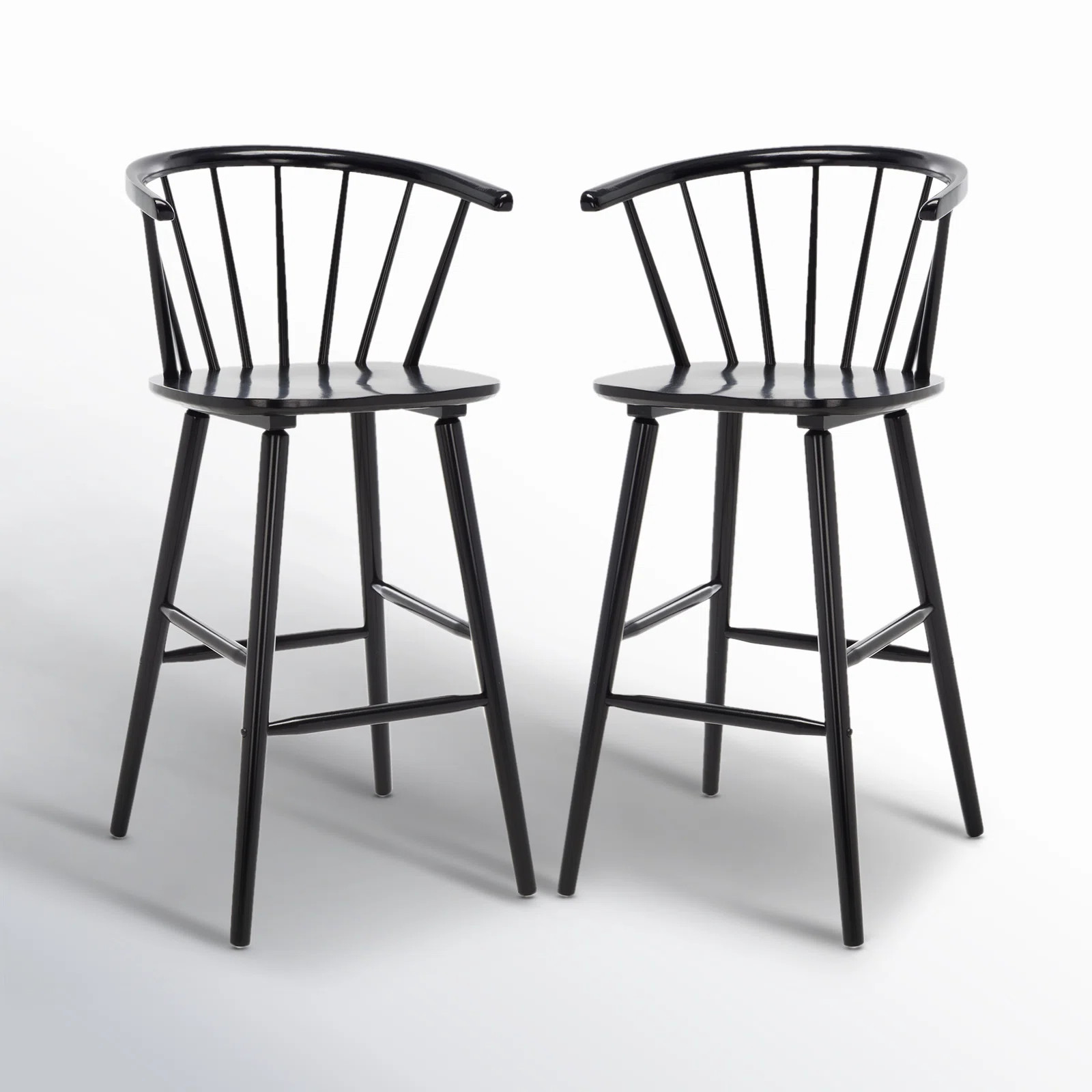 Set of 2 Sheffield Solid Wood Stools (Set of 2) | Wayfair North America