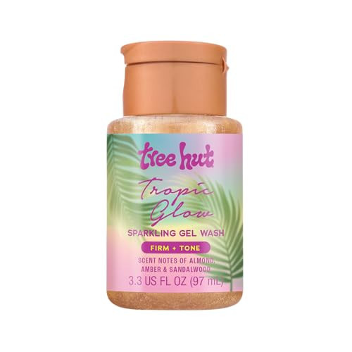 Tree Hut Tropic Glow Mini Body Wash, Travel Size Shower Gel w/Shea Butter & Essential Oils, Soft Smooth Skin, Gentle Cleanser For All Skin Types, TSA Approved, Self Care Gifts for Women, 3.3 Fl Oz | Amazon (US)