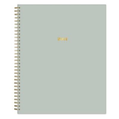 2021 The Everygirl Planner 8.5" x 11" Plastic Weekly/Monthly Wirebound Sage - Blue Sky | Target