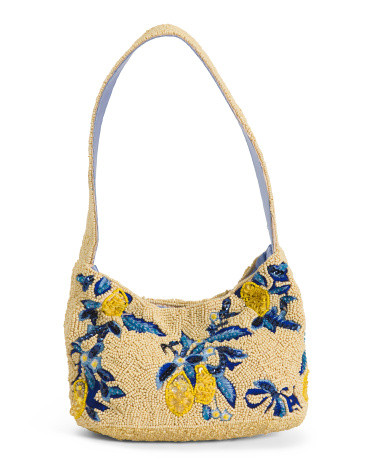 Beaded  Lemon Shoulder Bag | TJ Maxx