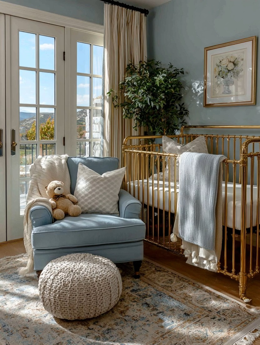A nursery doesn’t have to feel separate from the rest of your home.

If your style is warm, elegant, and intentional… your baby’s space can reflect that too.

This brushed gold crib brings a soft glow into the room—especially in a city home where natural light changes throughout the day.

As sunlight hits the metal, it creates a gentle shimmer that naturally draws a baby’s attention—something they’ll look at, reach for, and engage with.

But beyond that, it transforms the entire room.

It adds warmth.
It adds elegance.
It makes the space feel designed—not just decorated.

Paired with a cozy chair nearby, it creates a beautiful corner where you can sit, slow down, and spend those quiet moments together.

Because a nursery isn’t just for the baby… it’s for you too.

And you don’t have to compromise your style to create it.

Shop this space — everything is linked in LTK. 

 #LTKmomlife #LTKHome #LTKBaby