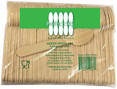 Perfect Stix 6.25" Wooden Cutlery Spoons- Pack of 250ct | Amazon (US)