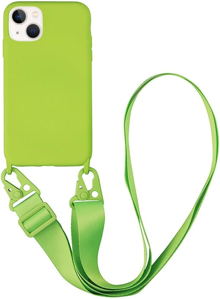 Compatible with iPhone 13,Crossbody Phone Case with Lanyard Cute Soft Silicone Case with Adjustab... | Amazon (US)