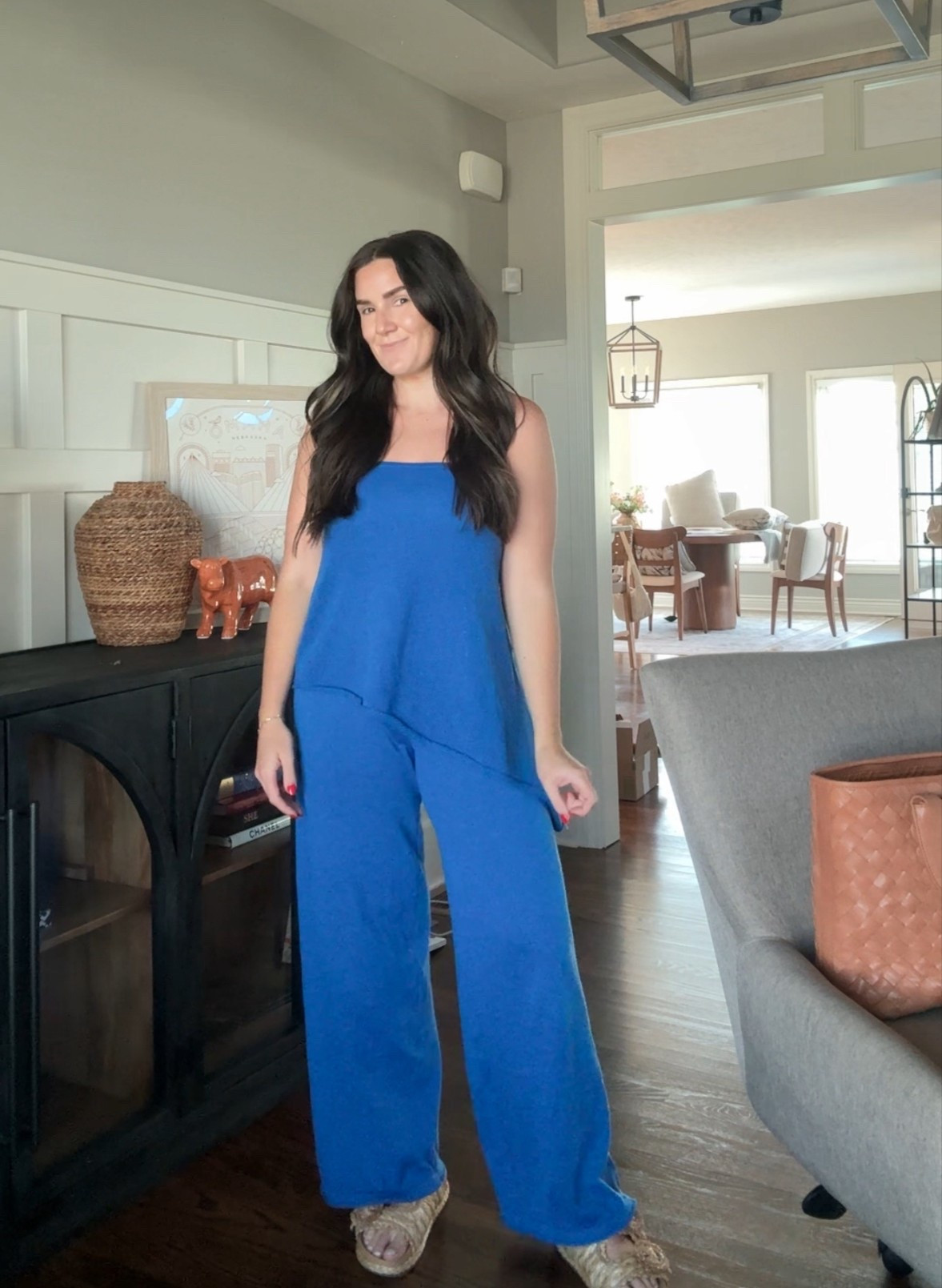 Wearing a size small! The best free people dupe on Amazon. 2 piece comfortable set- flowy and wide legged. Built in cami top!! Will be ordering all the colors ✨

#LTKFindsUnder50