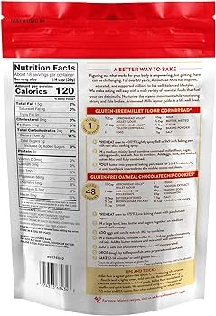 Arrowhead Mills Organic Millet Flour, Gluten Free, 23 oz | Amazon (US)