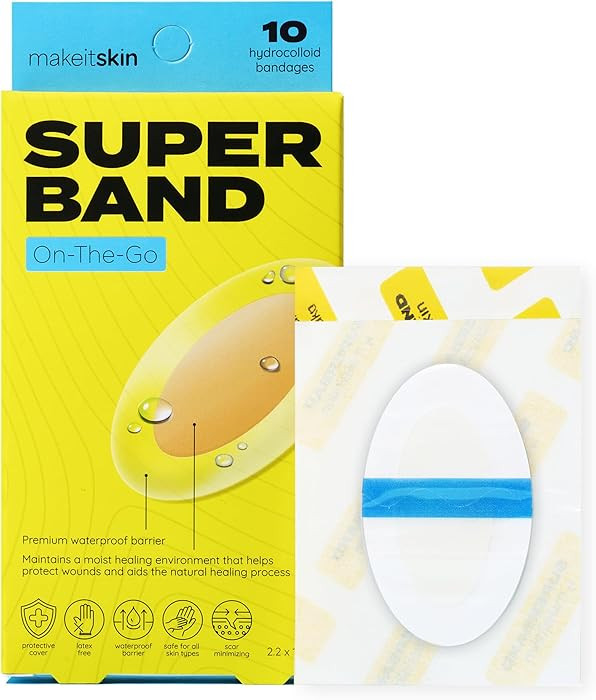 SUPERBAND On-The-Go | Waterproof Hydrocolloid Bandages (2.2 x 1.4 in) | Rapid Healing for Blister... | Amazon (US)