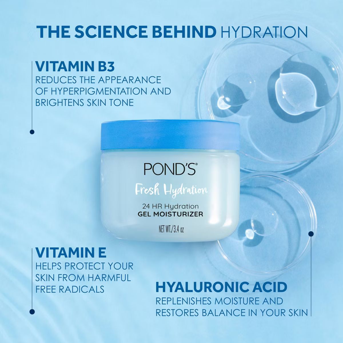 POND'S Gel HYDRA Active Face Moisturizer - 3.88oz | Target