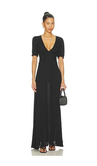 MORE TO COME Devin Maxi Dress in Black. - size XXS | Revolve Clothing (Global)