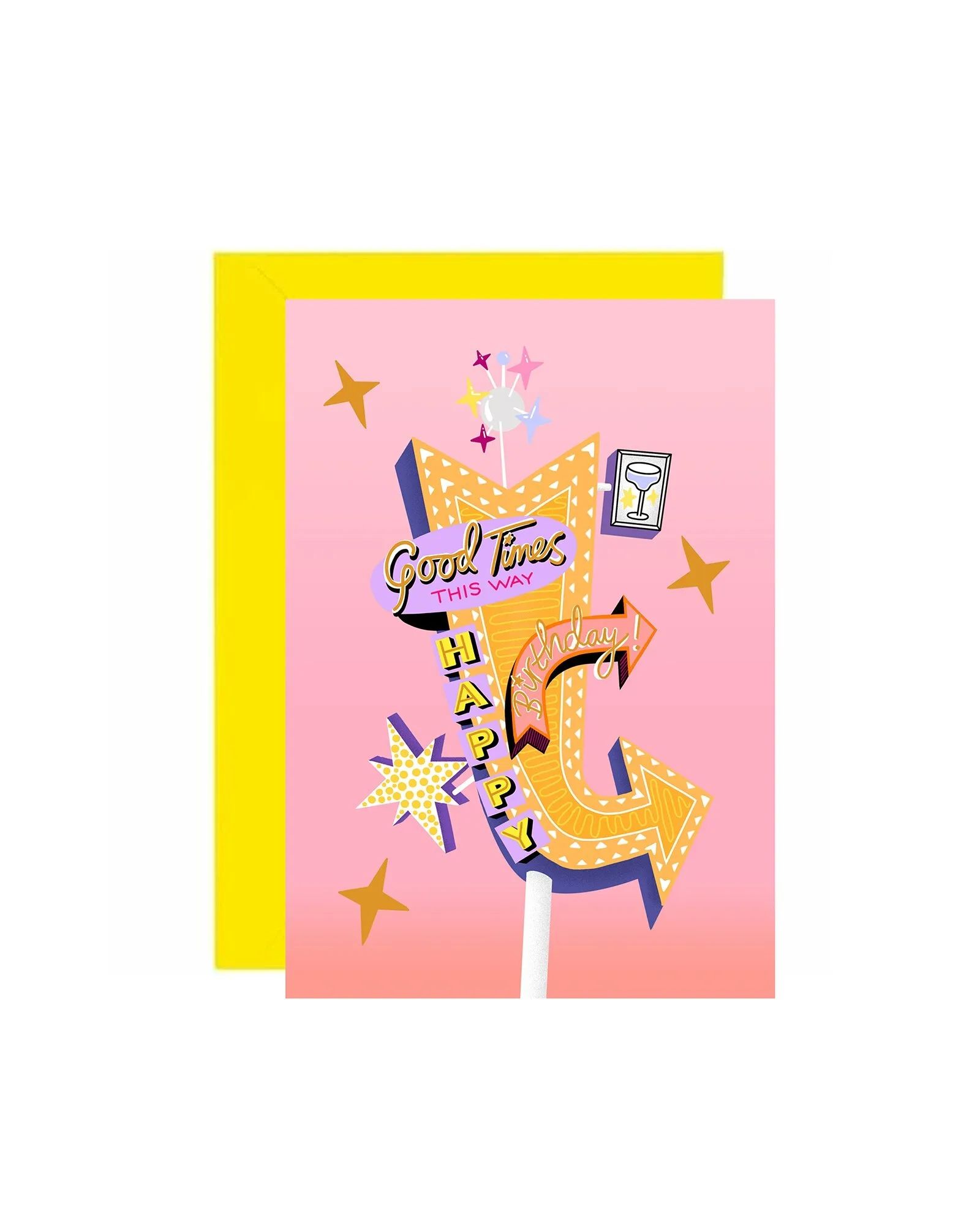 Good Times This Way Birthday Card | Oliver Bonas | Oliver Bonas (Global)