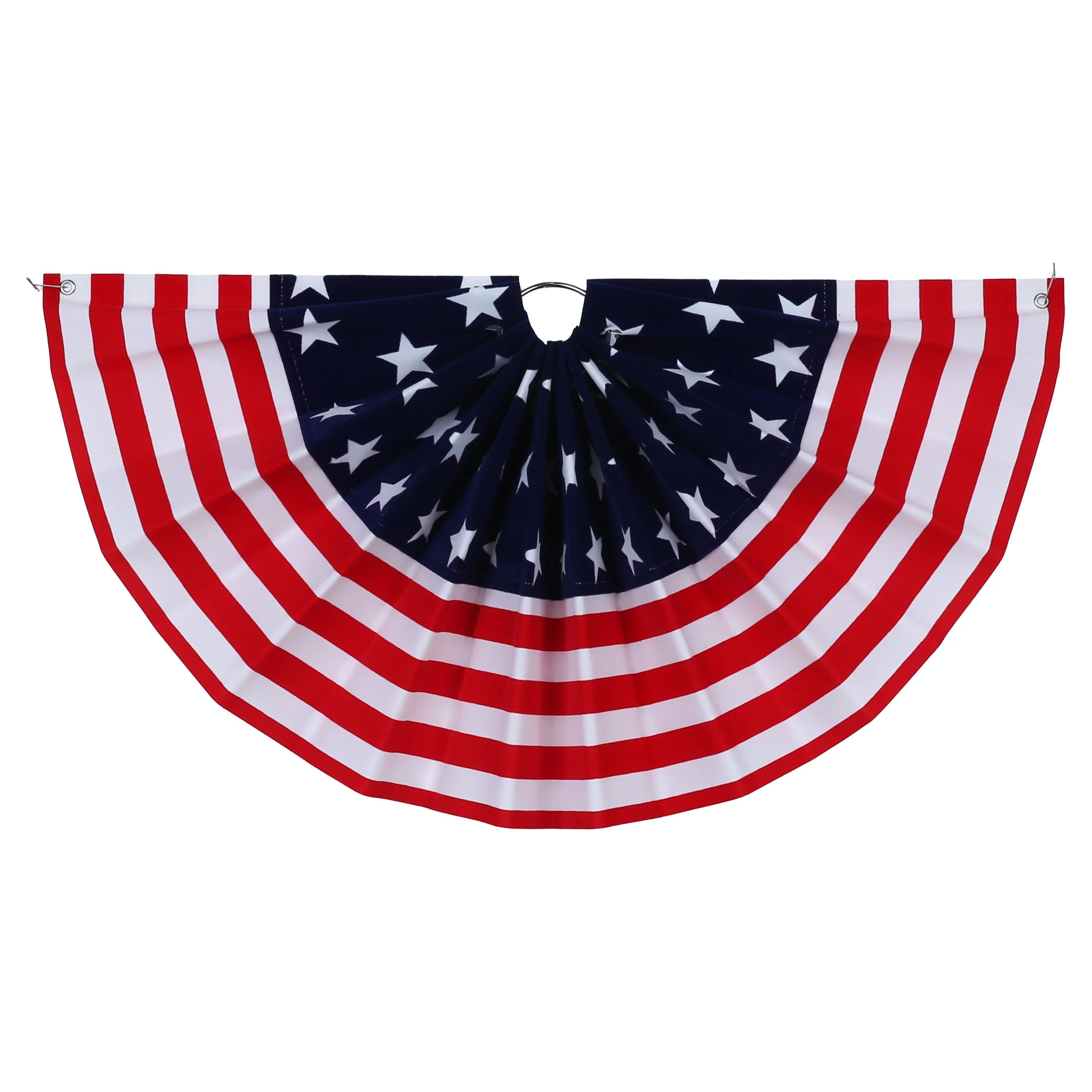 Stars and Stripes Bunting Decoration, Red/White/Blue, 18" x 9", Patriotic by Way To Celebrate | Walmart (US)