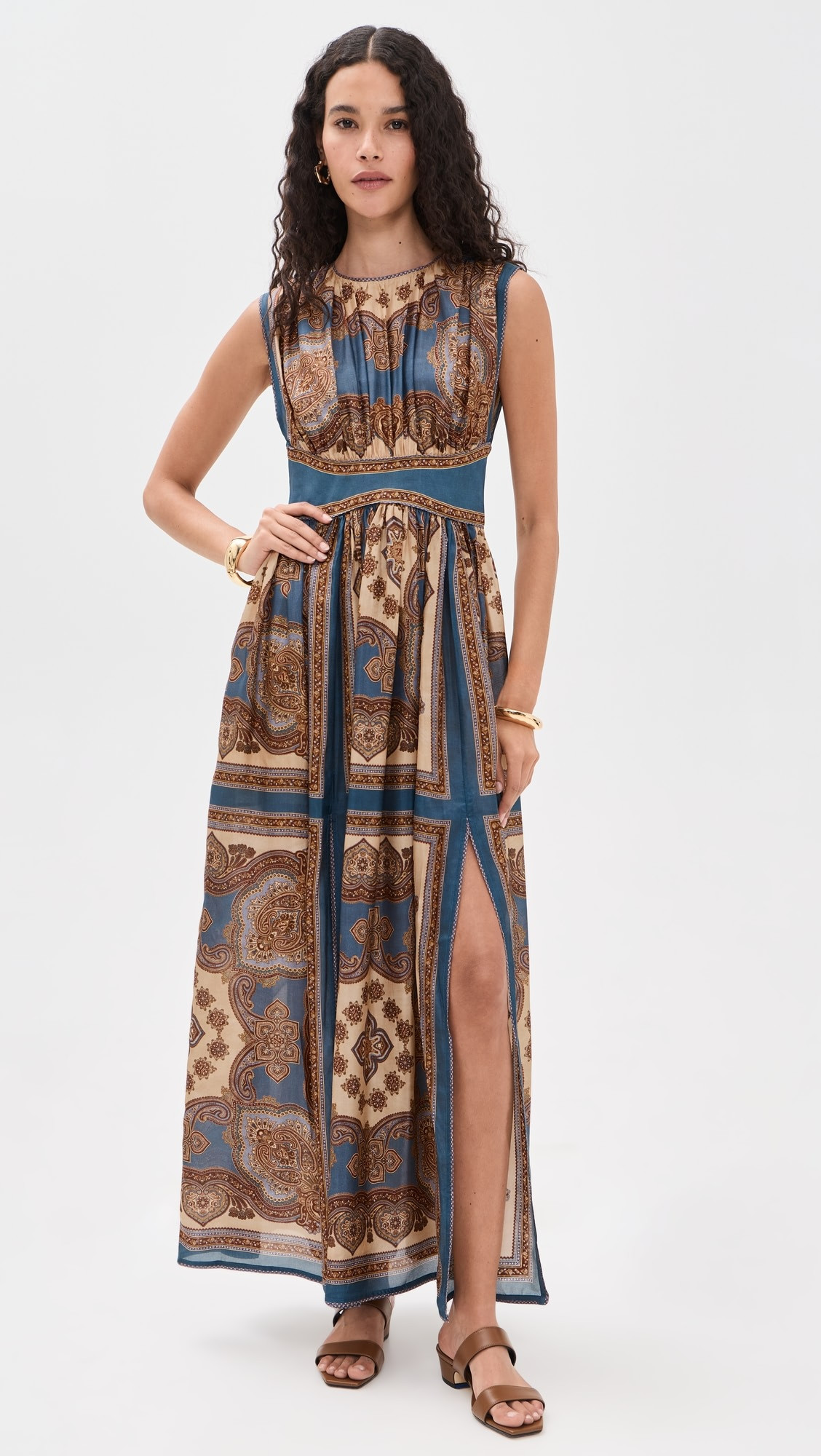 Mahon Waisted Silk Maxi Dress | Shopbop