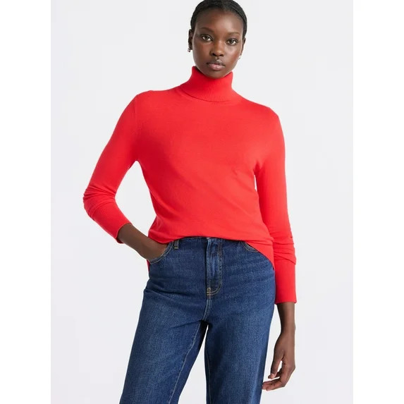 Free Assembly Women's Cozy Yarn Turtleneck Sweater with Long Sleeves, Sizes XS-XXL | Walmart (US)