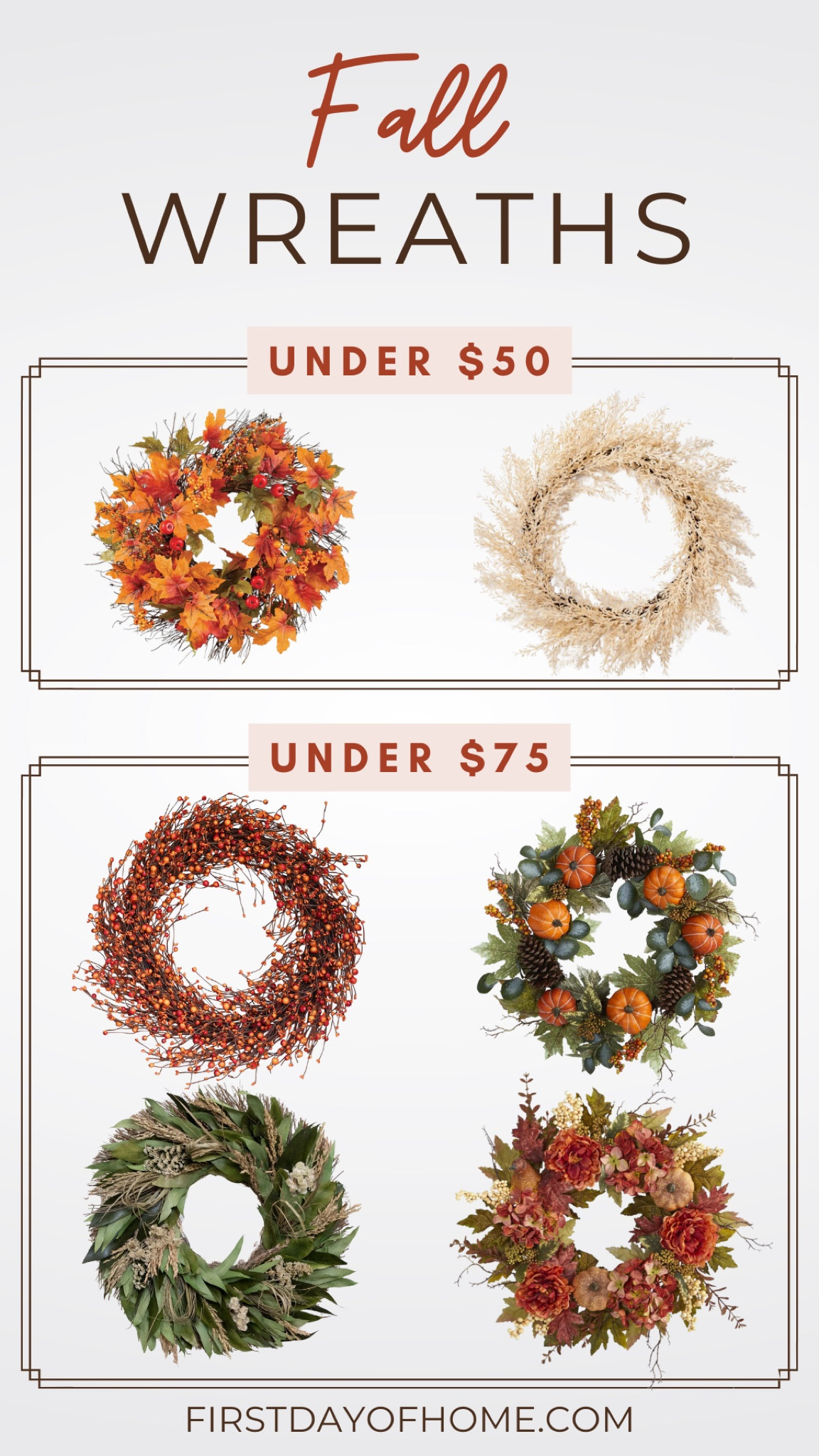 These fall wreaths are perfect for decorating your doors or front porch. Choose from a wheat wreath, fall foliage wreath, pumpkin wreath, magnolia wreath, or berry wreath depending on your style. #fallwreath #falldecor

#LTKunder50 #LTKhome #LTKSeasonal