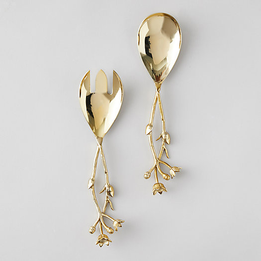 Floral Brass Serving Set | Terrain