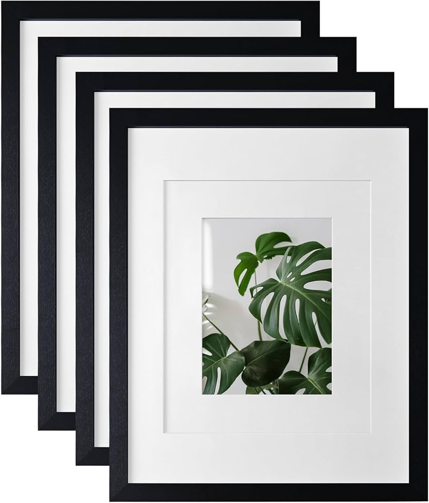 Egofine 11x14 Picture Frames 4PCS Covered by Plexiglass, Made of Solid Wood, Display Pictures 8x1... | Amazon (US)