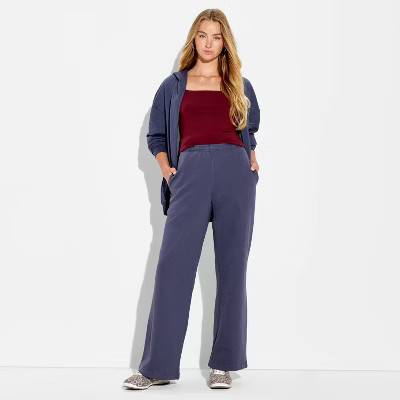 Women's Mid-Rise Wide Leg Sweatpants - Wild Fable™ | Target