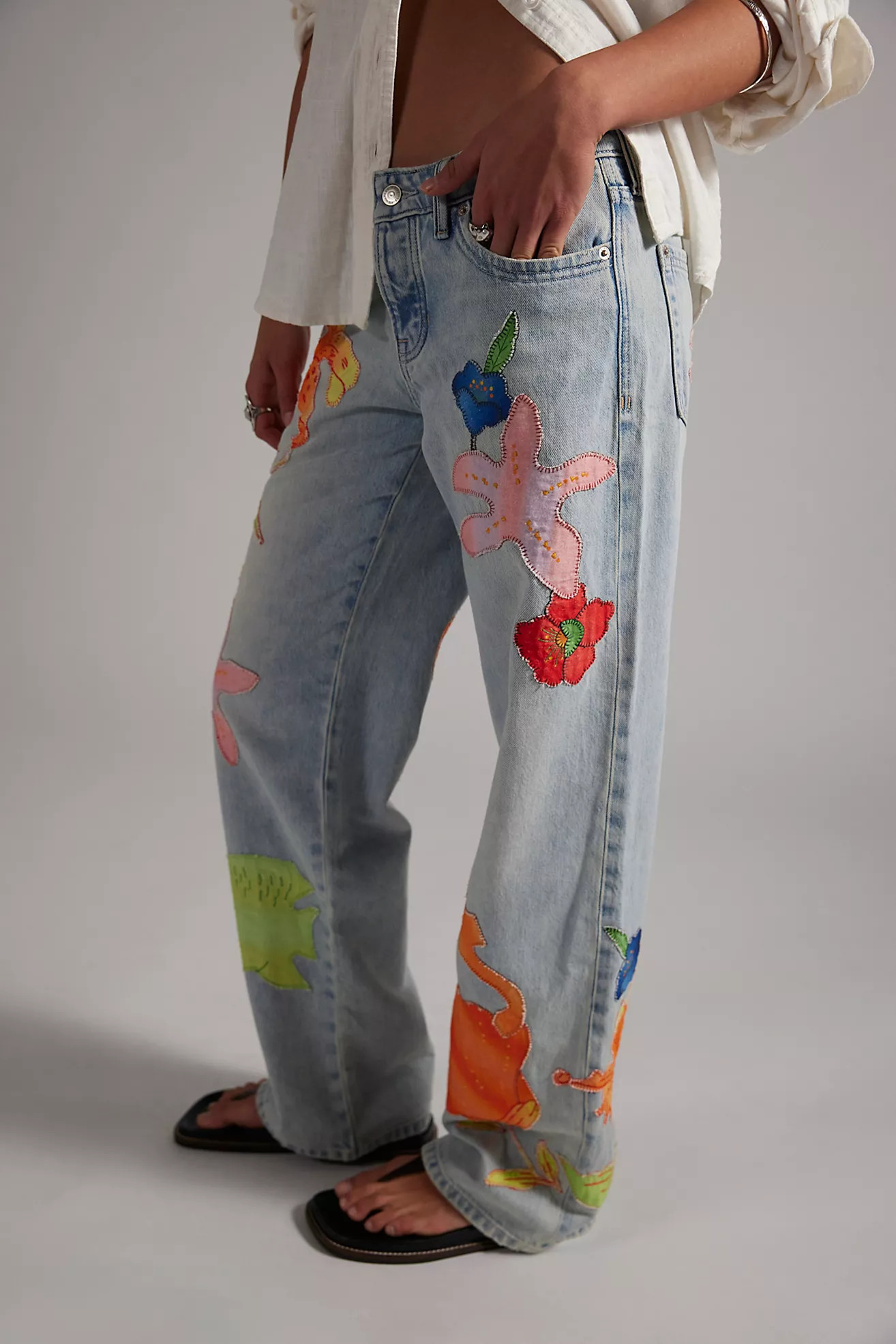 We The Free Surfside Patched Jeans | Free People (Global - UK&FR Excluded)