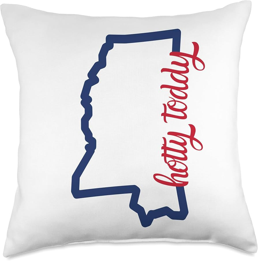 Mississippi Map Hotty Toddy Throw Pillow | Amazon (US)